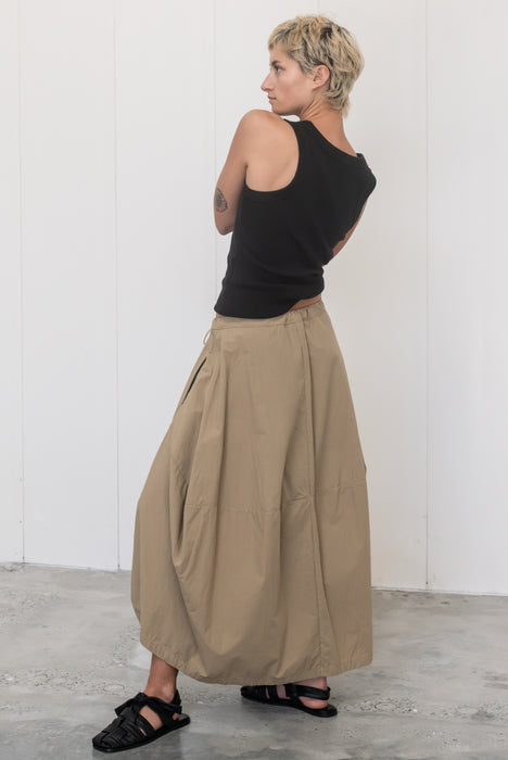 Cotton poplin tulip skirt