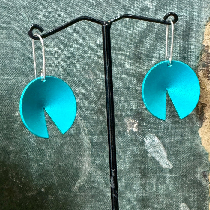 Enso disc hook earrings