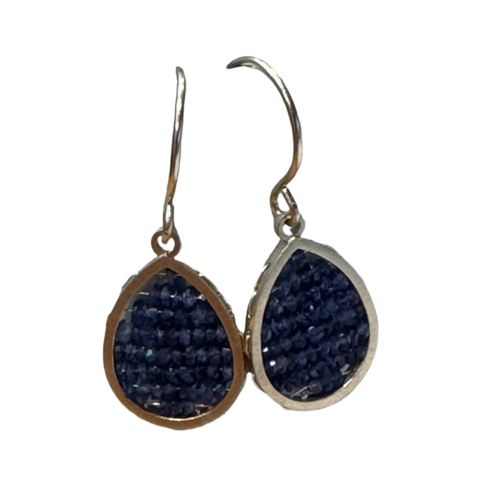 Reef earrings | gold | blue sapphire beads