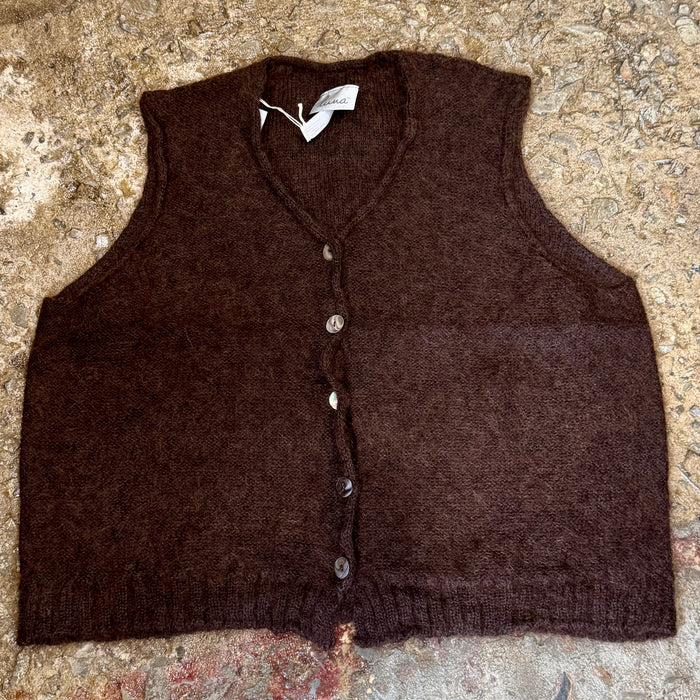 Mohair sleeveless vest