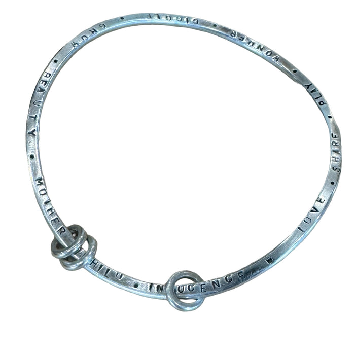 Share Love Play wavy silver bangle