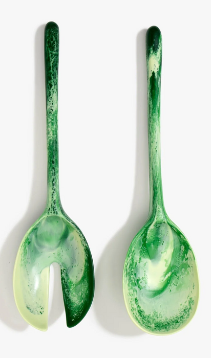 Stone salad servers long