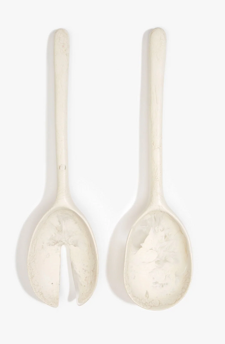 Stone salad servers long