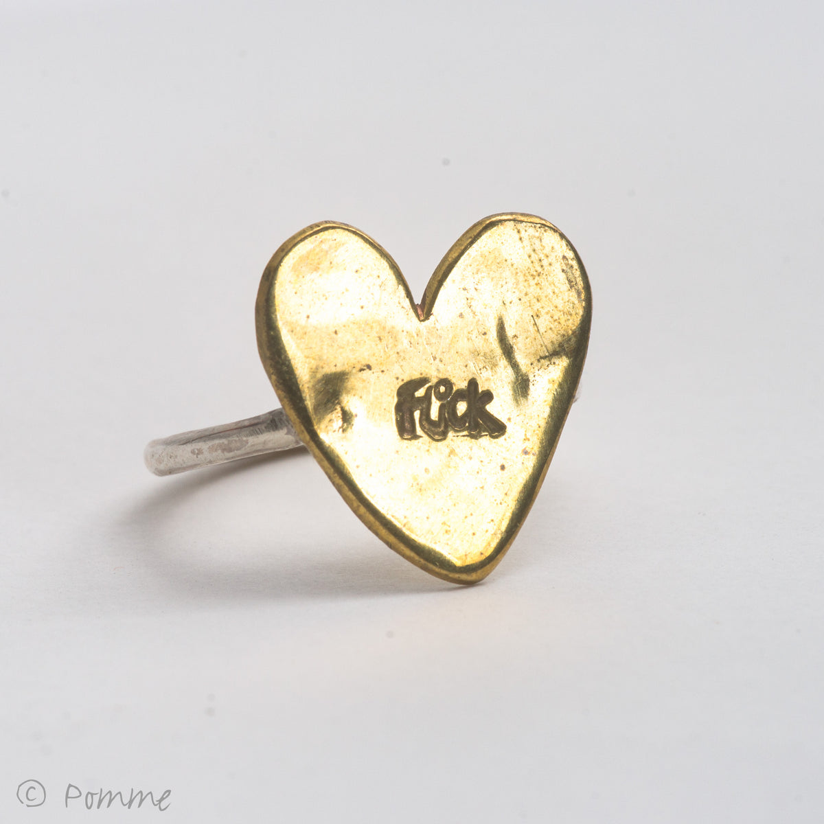 Heart Brass Ring - Simple Heart RK1775X – Artisan Look